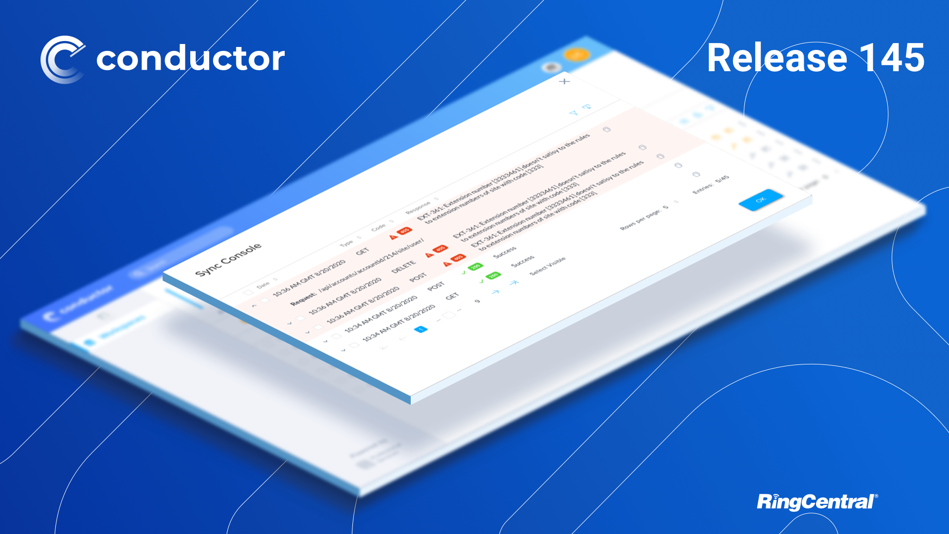 Conductor Release 145 - Sprint 17